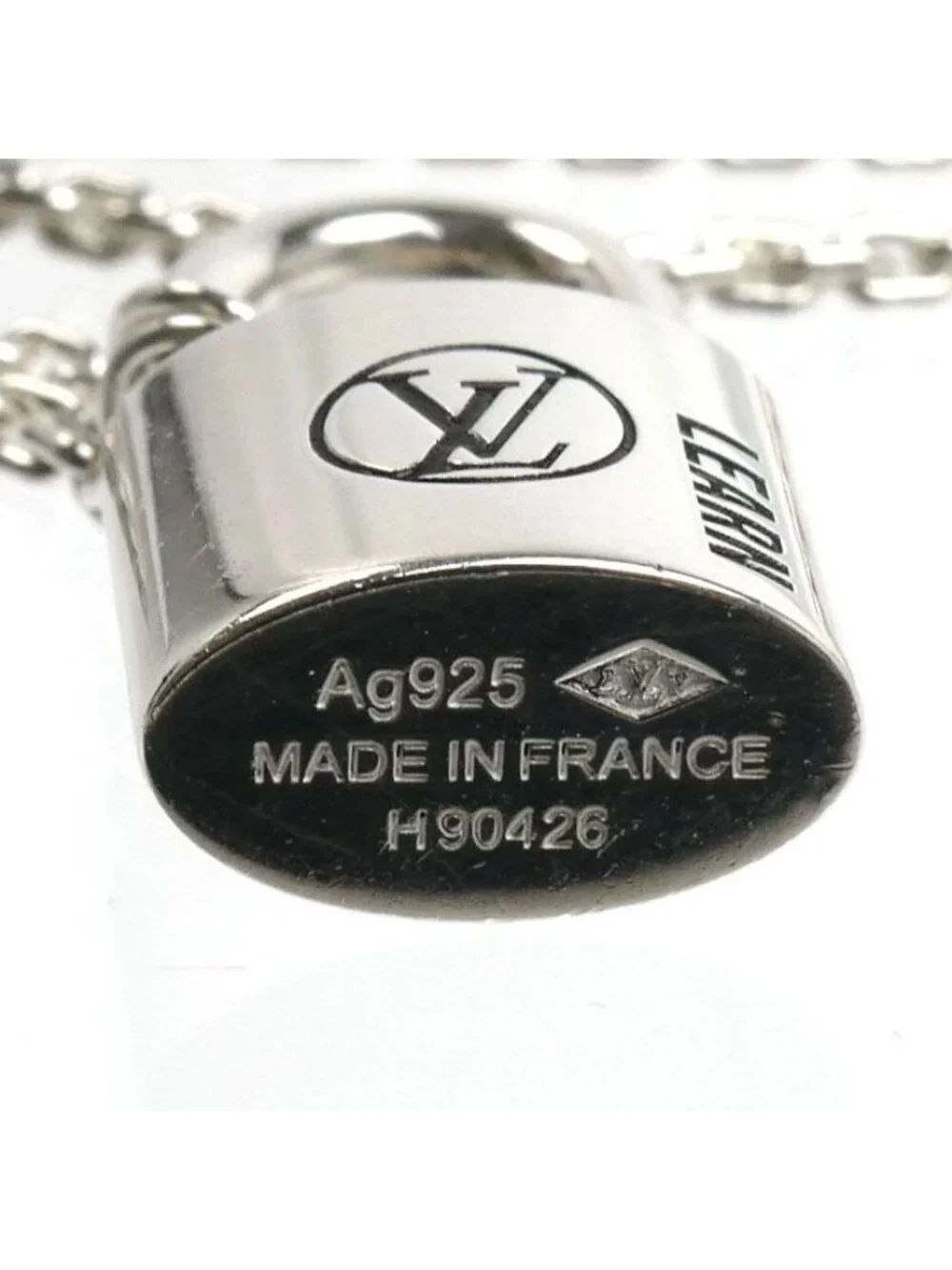 Louis Vuitton 925 Sterling Silver Lock It Lane Necklace 50 55 59.5